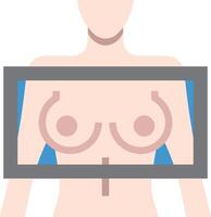 A woman with a large breast is shown in a frame vector