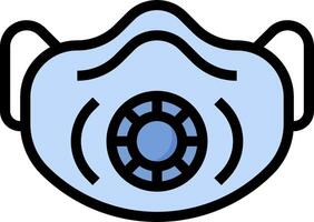 A blue mask with a blue circle on it vector