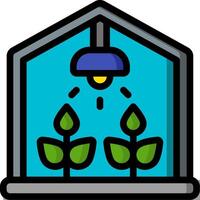 A house with plants growing inside vector