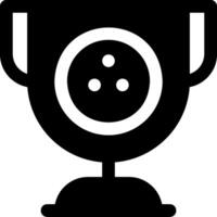 A black and white trophy icon on a white background vector