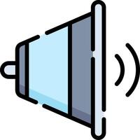 A speaker icon with a blue background vector