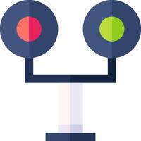A traffic light with two green and red lights vector