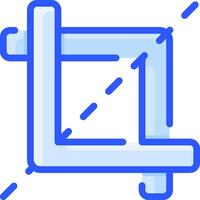 A blue square with a line through it vector
