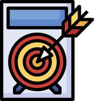 Target and arrow icon vector