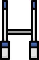 A blue and white bar with two handles vector