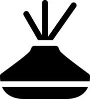 A black and white image of a hat with sticks vector