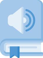 A book with a speaker icon on it vector