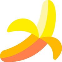 A banana with a yellow and orange peel vector