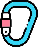 A blue and pink carabine with a pink handle vector