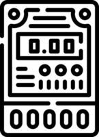 A black and white image of a clock vector