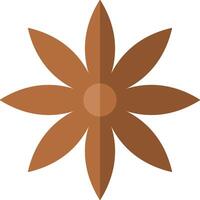 A brown flower icon on a white background vector