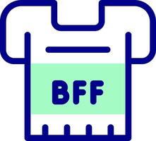 A shirt with the word bff on it vector