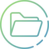 A folder icon in a circle vector