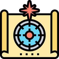A dartboard with a target on it vector