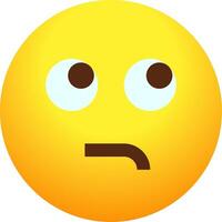 A sad emoticor with a sad face vector