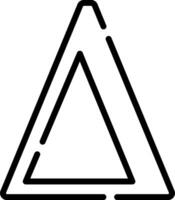 A triangle with a line through it vector