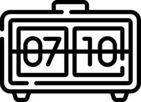 A black and white image of a clock with the time vector