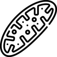 A black and white outline of a cell vector
