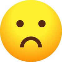A sad emoticor with a sad face vector
