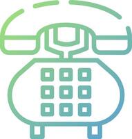 A telephone icon with a green and blue color scheme vector