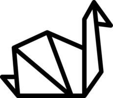 An origami swan is shown on a white background vector