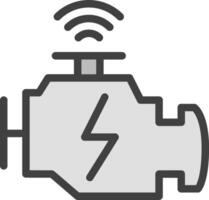 A black and white image of a wireless device vector