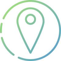 A location icon with a map pointer vector