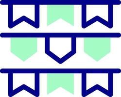 A blue and green banner with arrows vector