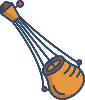 un instrumento con un cuerda y un cuerda adjunto a eso vector