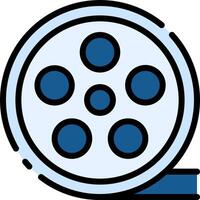 A movie reel icon on a white background vector