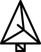 A black and white image of a triangle vector