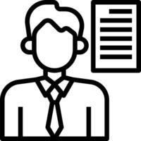 A man with a tie and a paper document vector