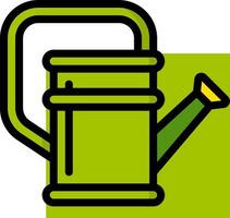 A green watering can icon on a white background vector