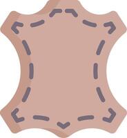 A brown leather shield with a few lines on it vector