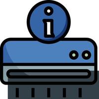 A blue and white computer with a computer icon vector