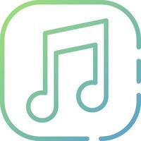 Music icon with a music note vector