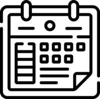 A calendar icon on a white background vector
