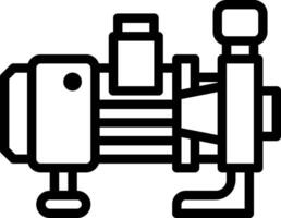 A black and white drawing of a pump vector