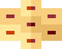 A square with red and yellow squares vector