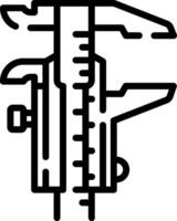 A caliper is shown on a white background vector