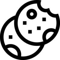 A black and white image of a cookie vector