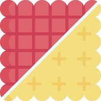 A square with a red and yellow square on it vector
