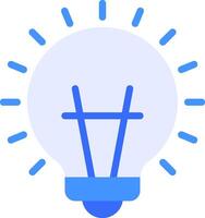 A light bulb with a blue outline vector