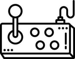 A black and white drawing of a joystick vector