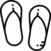 A pair of flip flops on a white background vector