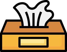 A box with tissue in it on a white background vector