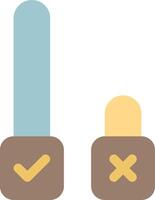 A check mark and a tick mark are next to each other vector