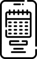 A calendar icon on a white background vector