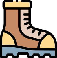 A boot icon with a blue sole vector