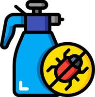 A spray bottle with a bug on it vector